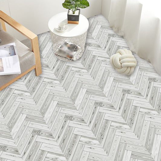 Gray Wood Grain Floor Tiles, Self-adhesive PVC Flooring, Waterproof And Wear-resistant, Easy DIY Peel And Stick Installation