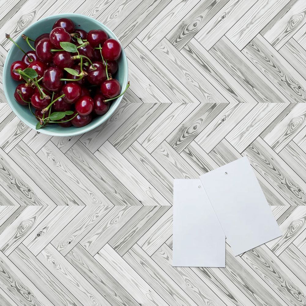 Gray Wood Grain Floor Tiles, Self-adhesive PVC Flooring, Waterproof And Wear-resistant, Easy DIY Peel And Stick Installation