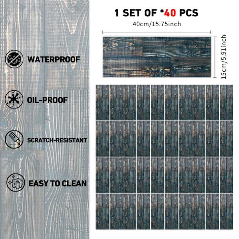 Peel And Stick PVC Flooring, Wood Grain Floor Stickers, Self-adhesive Waterproof And Wear-resistant Tile Stickers, DIY Stickers
