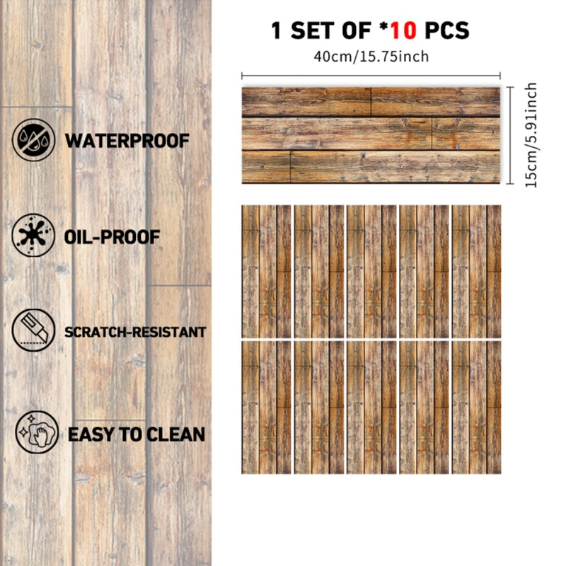 Wood Grain Self-adhesive Peel And Stick Waterproof Wear-resistant Non-slip Removable Floor Stickers