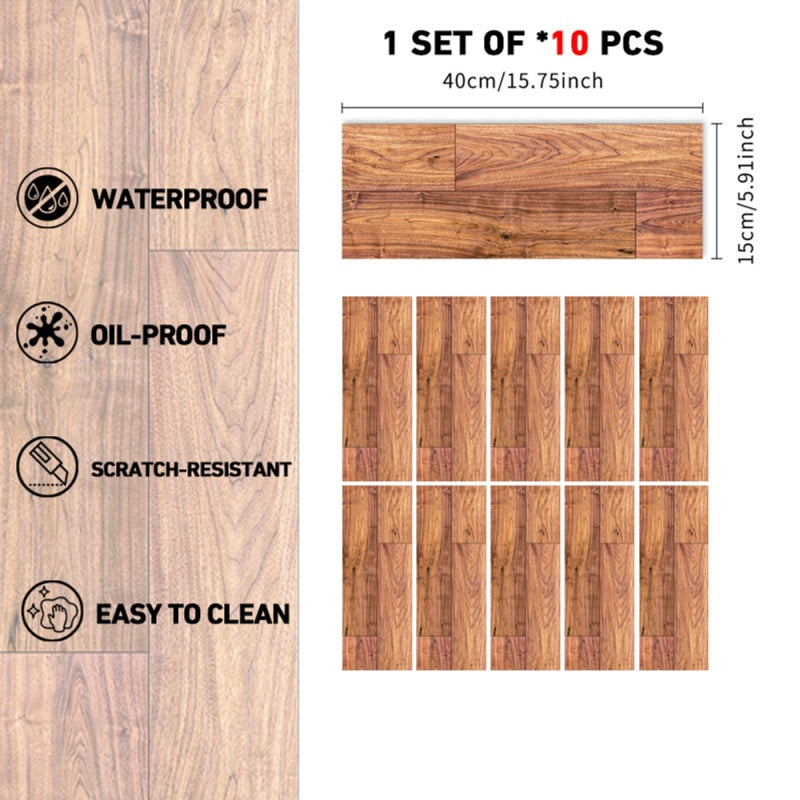 Peel And Stick Floor Stickers, PVC Natural Wood Grain Appearance, Self-adhesive Removable Waterproof, DIY Floor