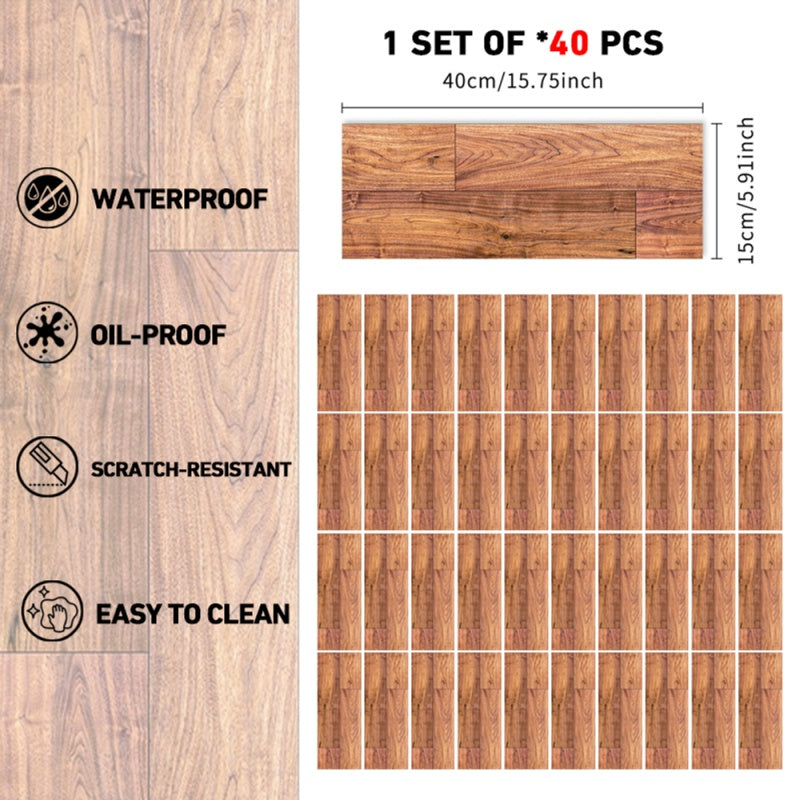 Peel And Stick Floor Stickers, PVC Natural Wood Grain Appearance, Self-adhesive Removable Waterproof, DIY Floor