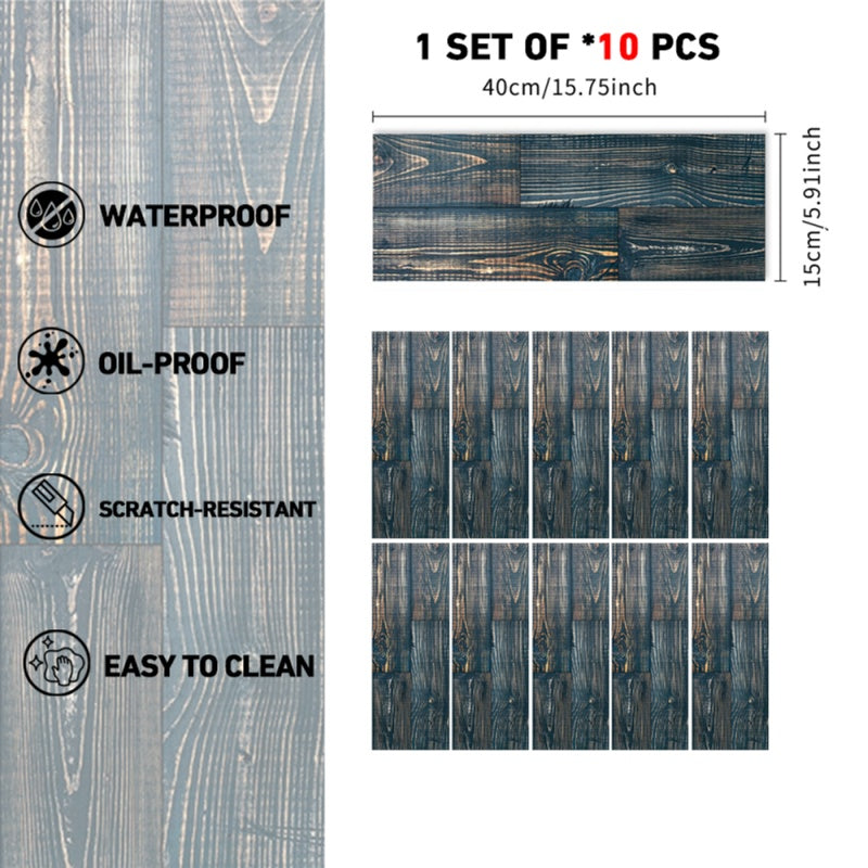 Peel And Stick PVC Flooring, Wood Grain Floor Stickers, Self-adhesive Waterproof And Wear-resistant Tile Stickers, DIY Stickers