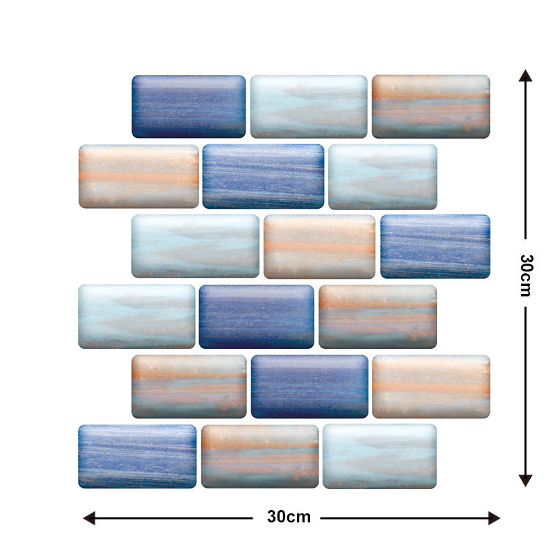 10 Pieces Of  Wood Grain 3D Wall Stickers Removable Tiles For Home Decoration