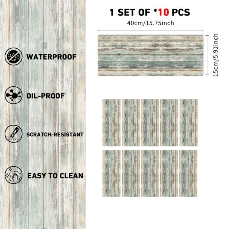 Vintage Wood Grain Floor Stickers, Easy To Peel And Stick, Self-adhesive, Scratch And Wear Resistant