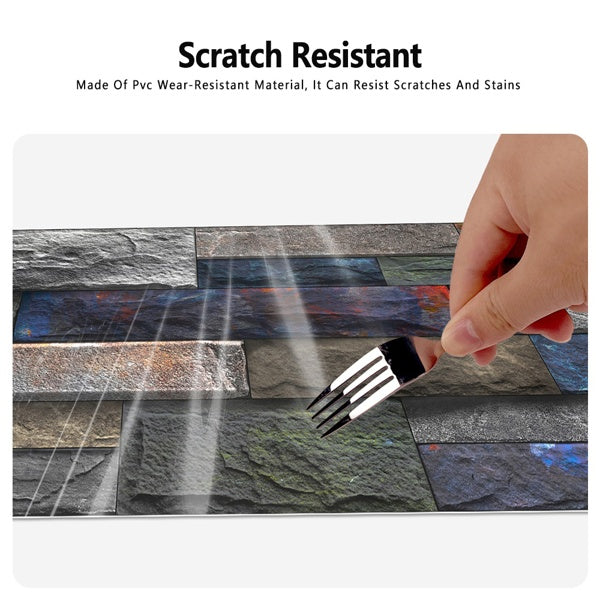 Peel And Stick Wallpaper Retro Stone Brick Self-adhesive Wall Stickers Bathroom Kitchen Back Stickers