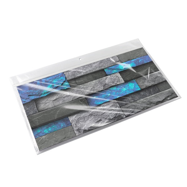 Retro Blue Imitation Stone Brick Self-adhesive Wall Stickers PVC Wall Stickers, Removable Without Leaving Glue, Waterproof, Oil-proof And High Temperature Resistant Wallpaper