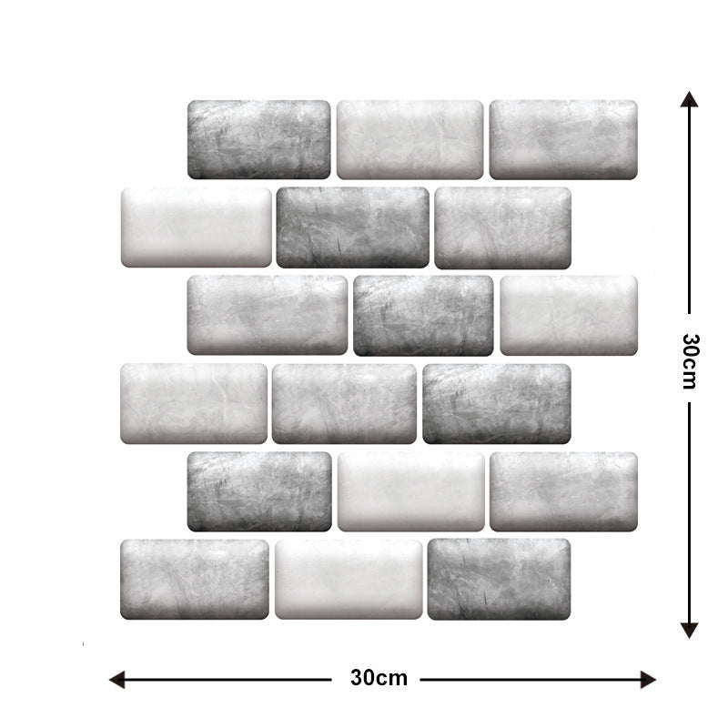 10 Pieces Of  Wood Grain 3D Wall Stickers Removable Tiles For Home Decoration