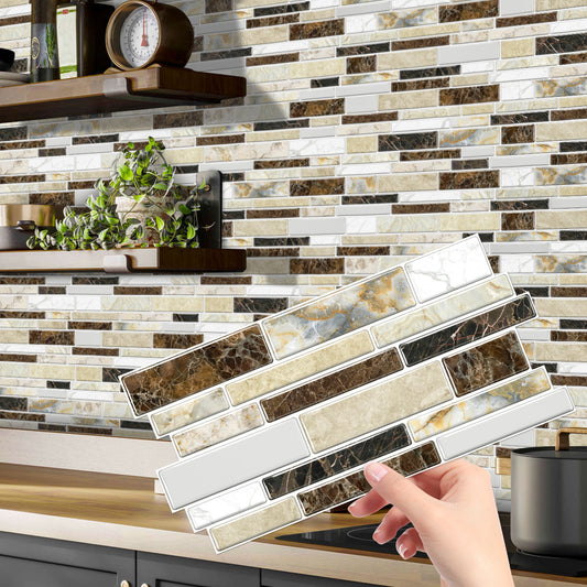 Classic Imitation Porcelain Tile Peel And Stick Back Splash PVC Marble Tile Sticker Waterproof And Oil Proof