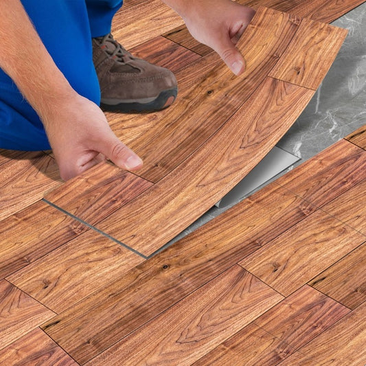 Peel And Stick Floor Stickers, PVC Natural Wood Grain Appearance, Self-adhesive Removable Waterproof, DIY Floor