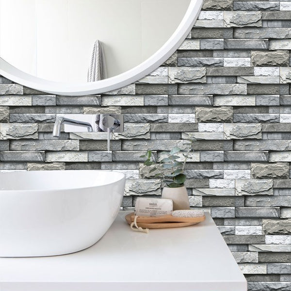 Marble Wall Stickers Home Decoration Self-adhesive Wallpaper, Kitchen Bathroom Backsplash PVC Removable Without Leaving Glue