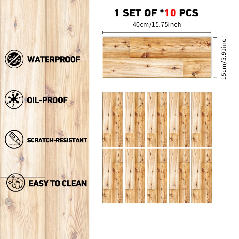 Self-adhesive Wood Grain Flooring With Realistic Wood Grain, Durable And Easy DIY Installation For Quick Renovation