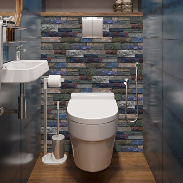 Peel And Stick Wallpaper Retro Stone Brick Self-adhesive Wall Stickers Bathroom Kitchen Back Stickers