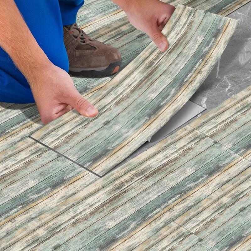 Vintage Wood Grain Floor Stickers, Easy To Peel And Stick, Self-adhesive, Scratch And Wear Resistant