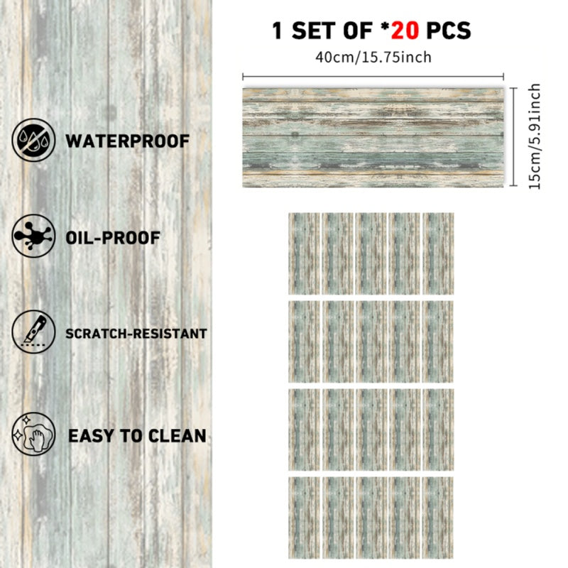 Vintage Wood Grain Floor Stickers, Easy To Peel And Stick, Self-adhesive, Scratch And Wear Resistant