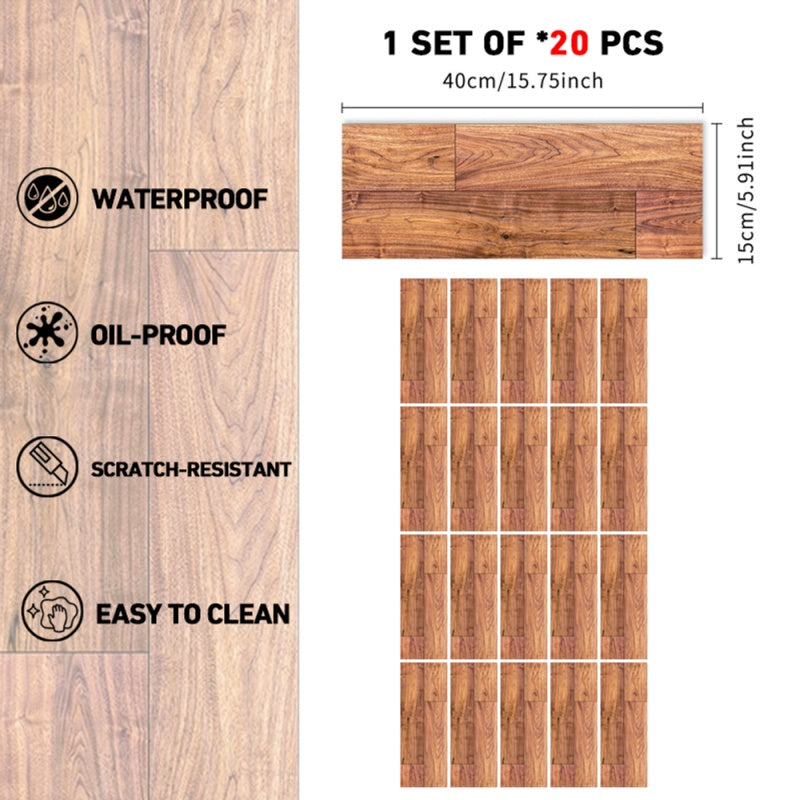 Peel And Stick Floor Stickers, PVC Natural Wood Grain Appearance, Self-adhesive Removable Waterproof, DIY Floor