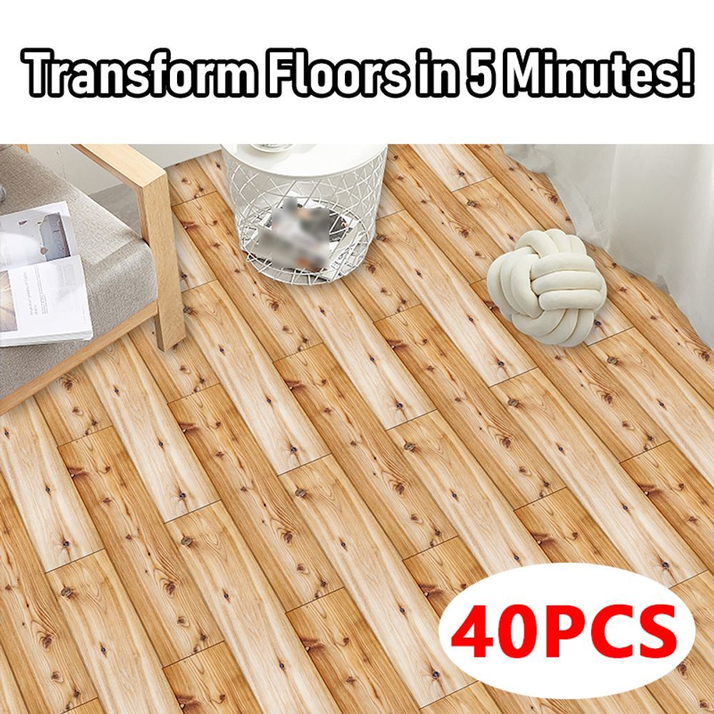 Self-adhesive Wood Grain Flooring With Realistic Wood Grain, Durable And Easy DIY Installation For Quick Renovation
