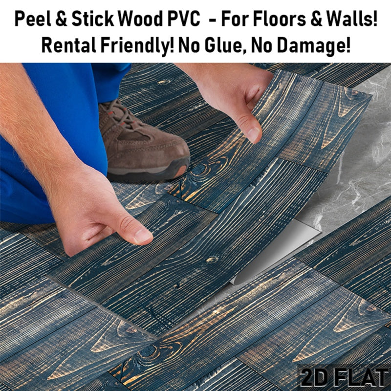 Peel And Stick PVC Flooring, Wood Grain Floor Stickers, Self-adhesive Waterproof And Wear-resistant Tile Stickers, DIY Stickers