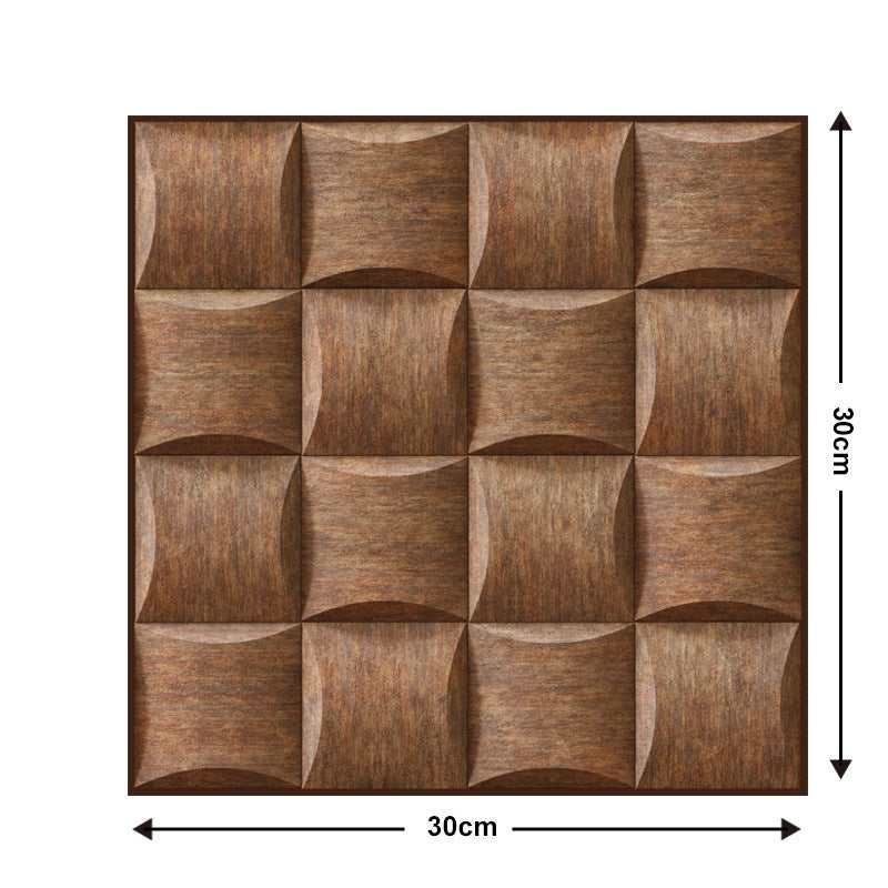 10 Pieces Of  Wood Grain 3D Wall Stickers Removable Tiles For Home Decoration