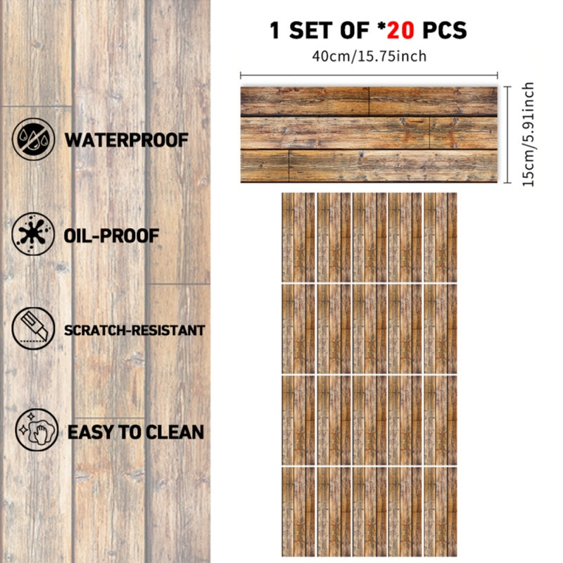 Wood Grain Self-adhesive Peel And Stick Waterproof Wear-resistant Non-slip Removable Floor Stickers