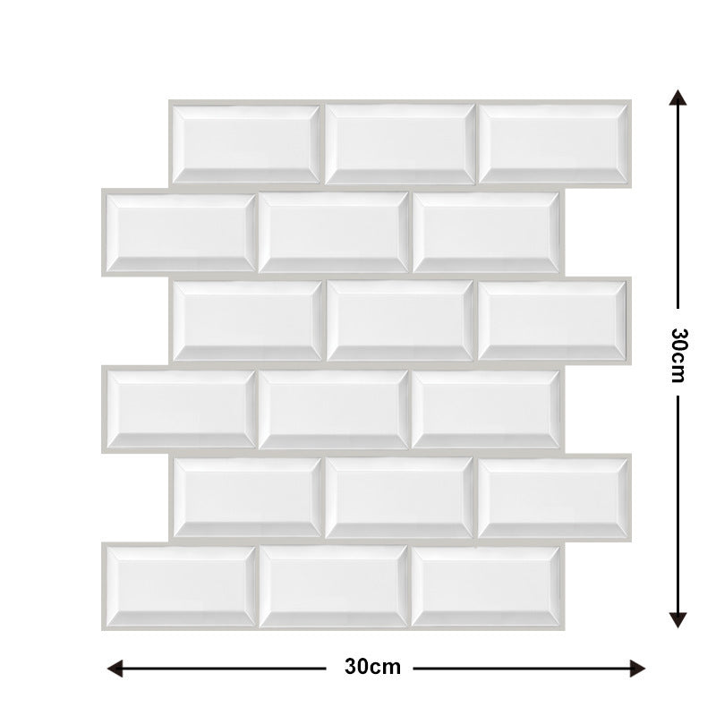 10 Pieces Of  Wood Grain 3D Wall Stickers Removable Tiles For Home Decoration