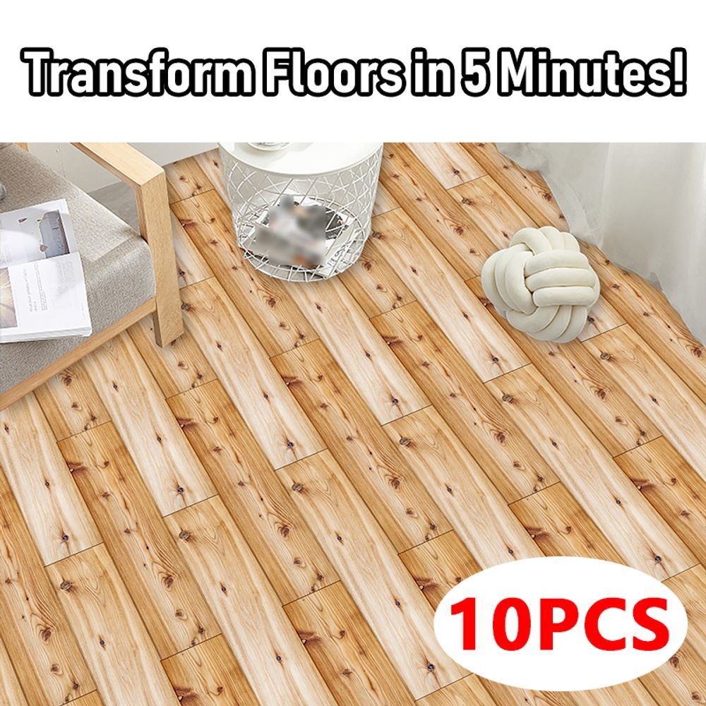 Self-adhesive Wood Grain Flooring With Realistic Wood Grain, Durable And Easy DIY Installation For Quick Renovation