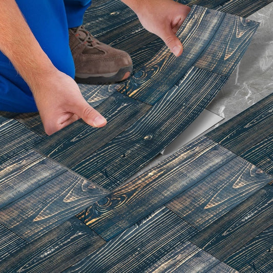 Peel And Stick PVC Flooring, Wood Grain Floor Stickers, Self-adhesive Waterproof And Wear-resistant Tile Stickers, DIY Stickers