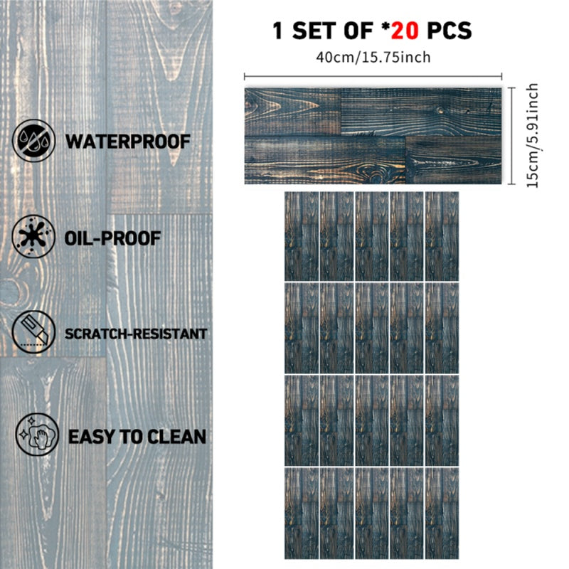 Peel And Stick PVC Flooring, Wood Grain Floor Stickers, Self-adhesive Waterproof And Wear-resistant Tile Stickers, DIY Stickers