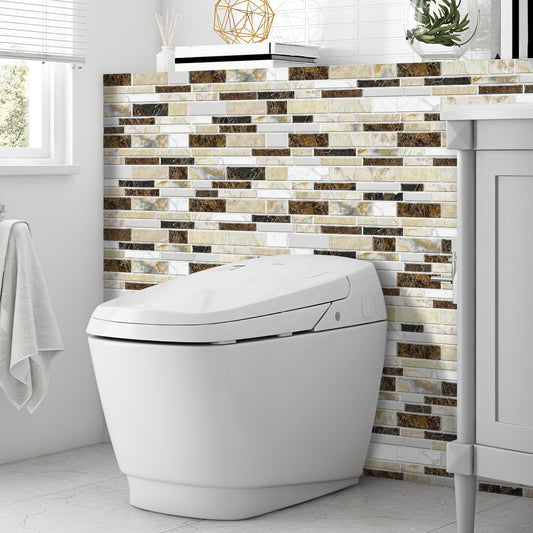 Classic Imitation Porcelain Tile Peel And Stick Back Splash PVC Marble Tile Sticker Waterproof And Oil Proof