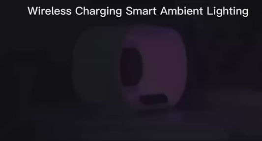 Multi-function 3 In 1 LED Night Light APP Control RGB Atmosphere Desk Lamp Smart Multifunctional Wireless Charger Alarm Clock